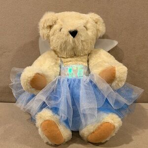 Vermont Teddy Bear with Blue Tutu and angel wings excellent condition